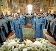Архипастыри совершили всенощное бдение в храме великомученицы Варвары в Пласте