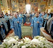 Архипастыри совершили всенощное бдение в храме великомученицы Варвары в Пласте