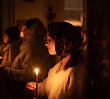 Юноши и девушки Челябинской епархии помогли священникам совершить ночное богослужение