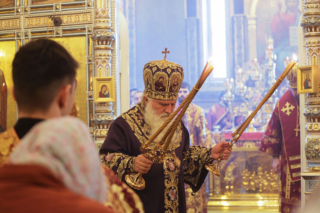 Прокимен великомученика. Проповедь митрополита из кафедрального собора Челябинска. Литургия Святого Андрея. Епископ Орский и Гайский.